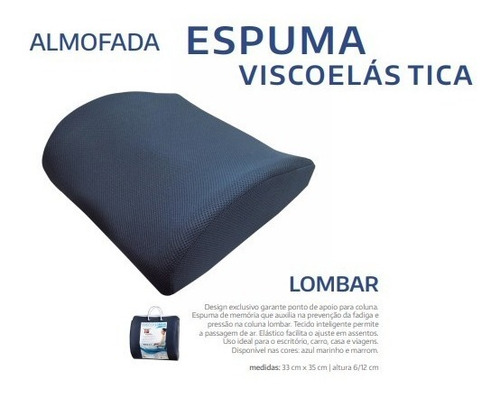 Almofada Anatômica Encosto Suporte Lombar Copespuma Theva