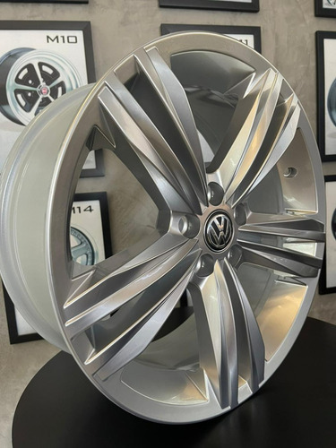 Jogo De Rodas Golf Polo Virtus T-cross Aro 17 5x100 Cor Hiper Gloss Prata