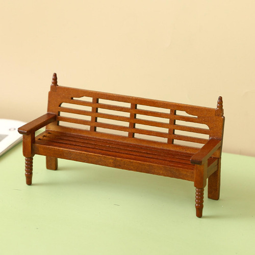 Banco De Jardín Para Casa De Muñecas 1:12, Muebles En