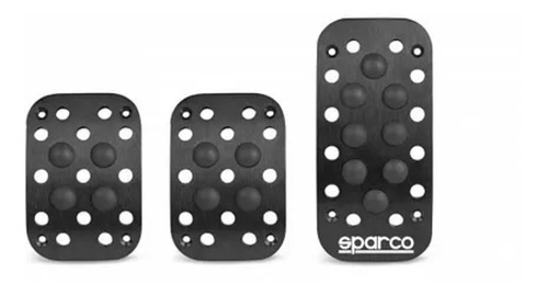 Juego De Cubiertas De Pedal Sparco Aluminio/bolitas Negro