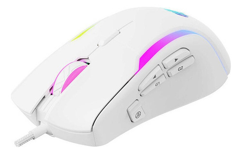 Ratón para jugadores Havit Hv Ms1033 Rgb 8000 Dpi con 9 botones, color blanco