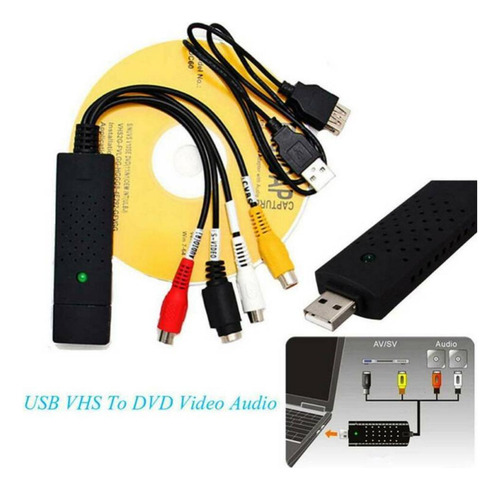 Usb 2.0 Vhs A Dvd Tarjeta De Captura De Video Convertidor De