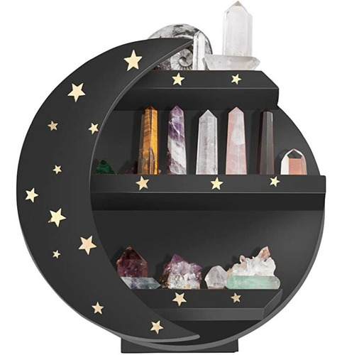 Mmobility Chamama Estante De Luna Negra Con Estrellas, Deco