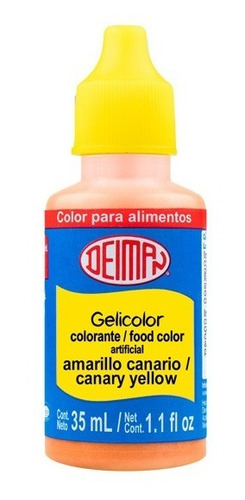 Colorante Comestible En Gel Amarillo Canario 35ml Deiman