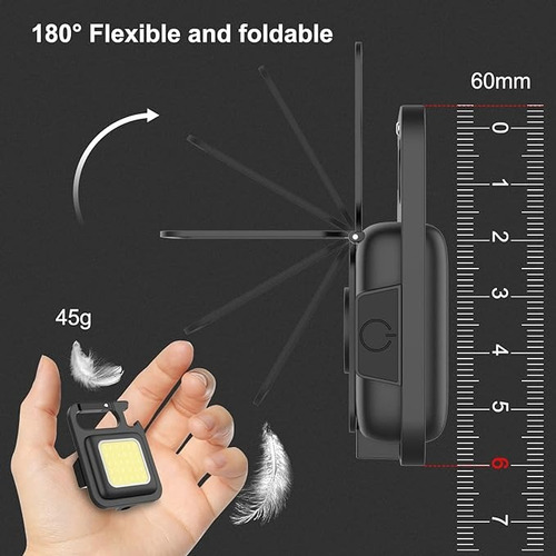 10 Piezas Linterna Lampara Recargable Led De Lampara Llavero