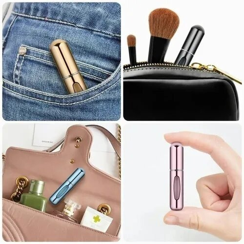 Imagen 9 de 9 de 5 Mini Perfumeros Portátil Recargable 5ml Atomizador Colores