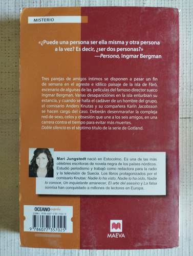 Libro Doble Silencio Mari Jungstedt V (Usado)