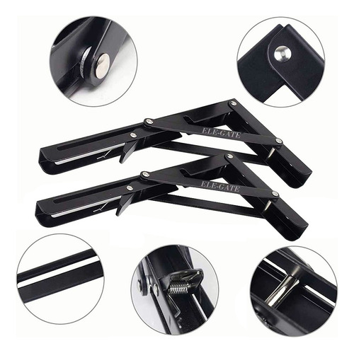 Par De Mensula Abatible Para Repisa Soporte Plegable 40cm