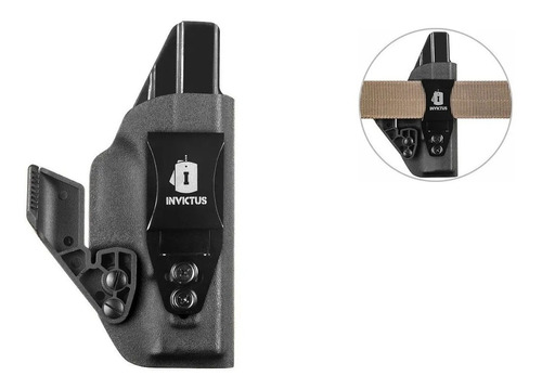 Coldre Pistola Glock Compact G19 G23 G25 Destro Invictus 