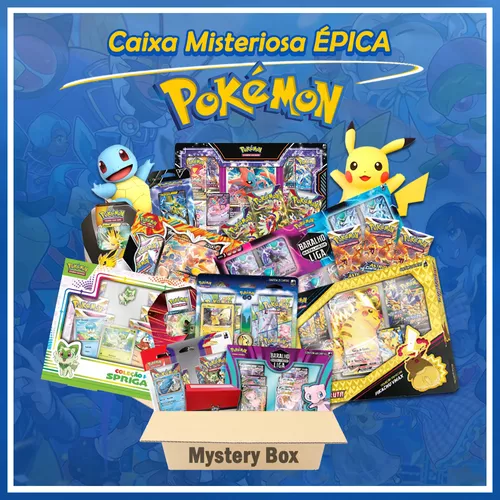 Caixa Épica Misteriosa Surpresa Cartas Pokemon Tcg Premium C