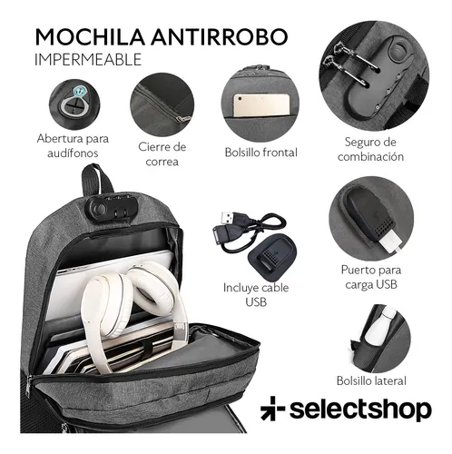 Mochila antirrobo con clave new arrivals