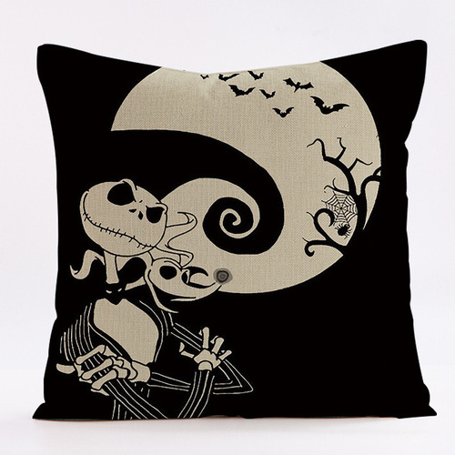 B 4 Fundas De Almohada Cuadradas De Halloween Jack 45*45cm