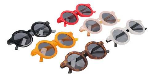 Gafas De Sol Coloridas, Redondas, Para Niños, 6 Unidades, Co