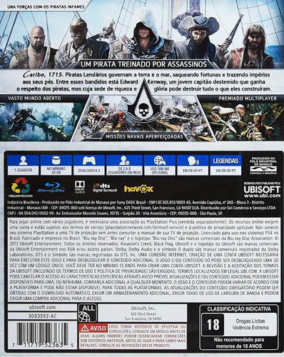 Assassins Creed Iv Black Flag - Ps 4 - Novo E Lacrado!