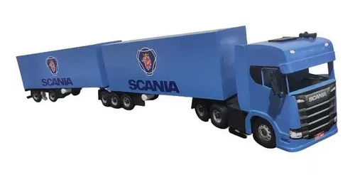 Miniatura caminhão carreta de controle remoto 9 eixo bi trem Tamyia - Blitz  da PRF #FiqueEmCasa 