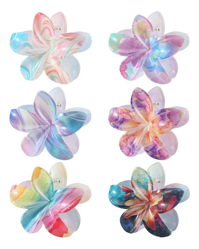 Pinza Para Pelo Plumeria, Versátil, De Plástico, Resina, 8 C