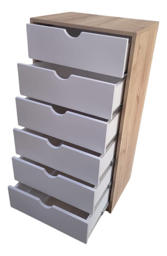 Cajonera De Melamina 6 Gavetas - Estilo Moderno Y Funcional Duna