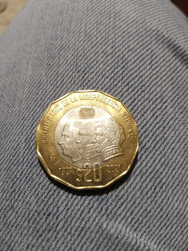 Moneda 20 Pesos Conmemorativa Bicentenario Independencia 21