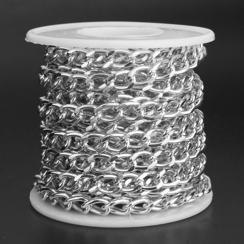 De Cadena Eslabones Trenzados Aluminio Carrete Pulsera