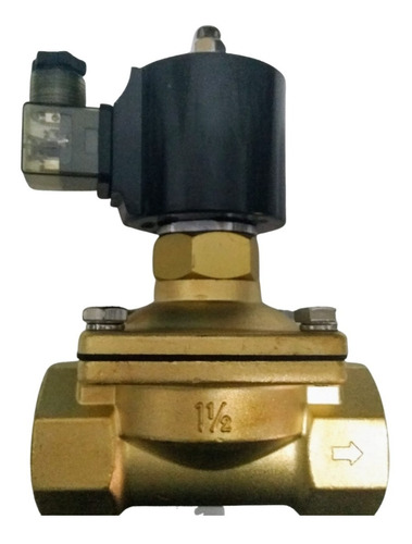 Válvula Solenoide Latão Ø 1.1/2 Nbr N-fechada 220v 2/2 Vias