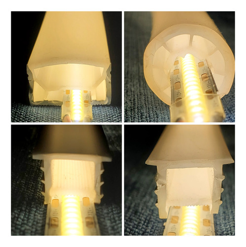 Canaleta Translucida Neon Flex 5m Silicón Tiras Led 8mm Ne