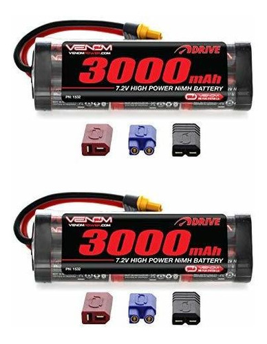 Venom 7.2v 3000mah Batería Nimh De 6 Celdas Con Enchufe Univ