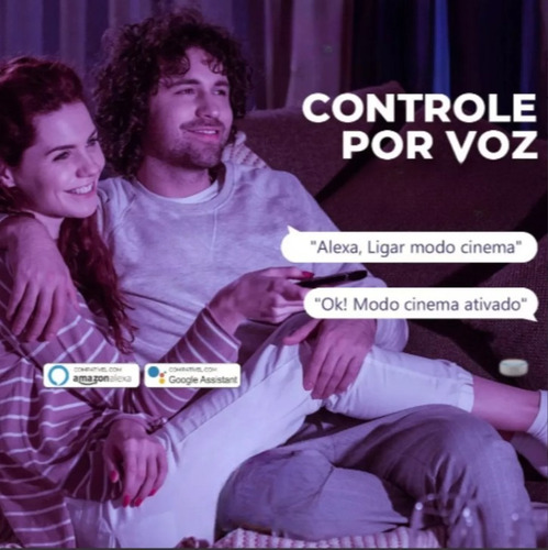 Interruptor Ekasa Zigbee 2 Botões Smart Touch Alexa Preto