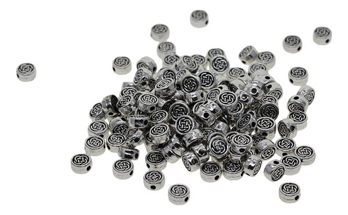 2 X 100 Uds Plata Nudo Irlandés Espaciador De Metal 6x3mm ~