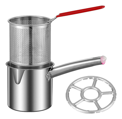 Qe1 Olla Freidora De Acero Inoxidable Con Cesta Cesta 1,2 L