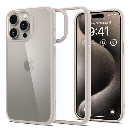 Capa Original Spigen Ultra Hybrid Para iPhone 15 Pro Titâniu