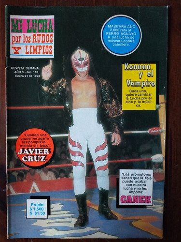 Canek, Lola Gonzalez, Javier Cruz, Vampiro Revista Mi Lucha