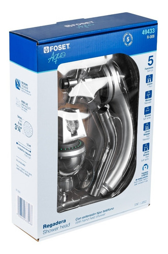Regadera Aqua 3' Con Extension T.telefono Foset 49433