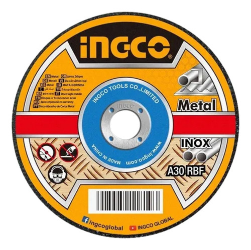 Disco De Corte Ultrafino 4 1/2x3/64x7/8 Metal Ingco 