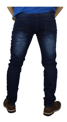 Imagen 4 de 5 de Pantalón Jeans Elasticado Hombre Skinny Semipitillo
