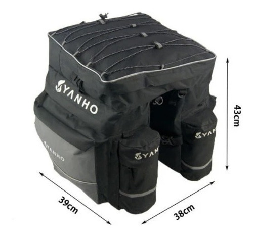 Imagen 2 de 6 de Bolso Para Bicicleta Alforja 3 En 1 Mtb 43l Material Calidad