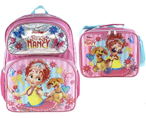 Mochila Fancy Nancy 'pretty Butterfly' De 16  Y Bolsa De Alm