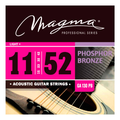 Encordado Guitarra Acustica Magma Ga120pb 10/48 Fosf Bronce