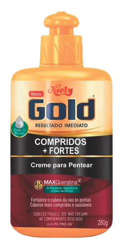 Creme Para Pentear Compridos + Fortes 280g Niely Gold