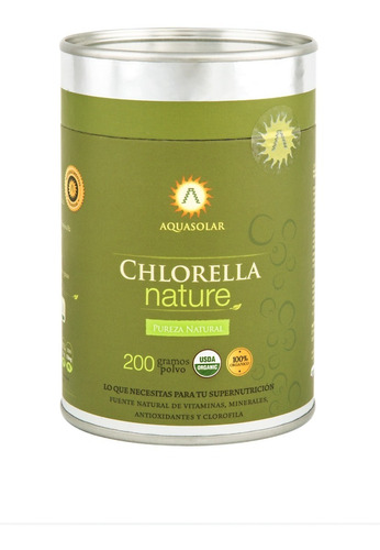 Aquasolar - Chlorella Nature 200g Polvo 100% Orgánico