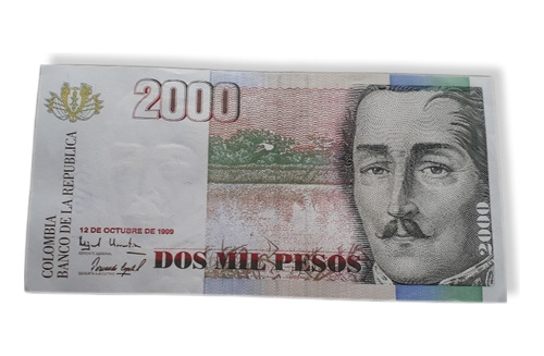 Colombia 2000 Pesos 12 De Octubre De 1999 Sin Circular 