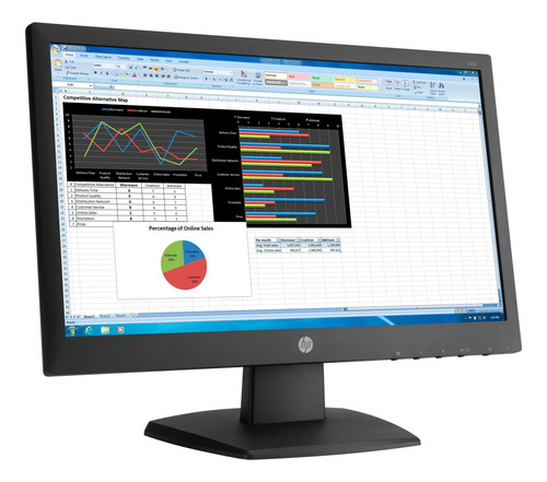 Imagen 2 de 4 de Monitor HP V22 21.5" negro 100V/240V