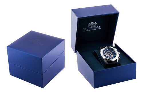 Reloj Festina F16573/3 Original Negro Plateado Negro (Usado)