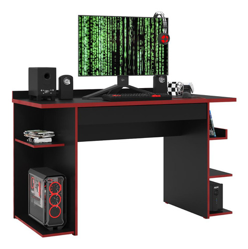 Mesa Gamer Pc 1 Gaveta Grande Quarto Escritório Escrivaninha