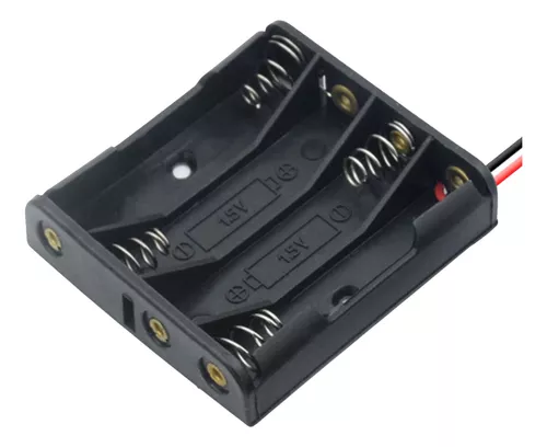 POPESQ® - PORTAPILAS Porta Pilas/Battery Holder 4 x AAA (R3) Battery  Socket/Soporte para baterías #A1776 : : Electrónica