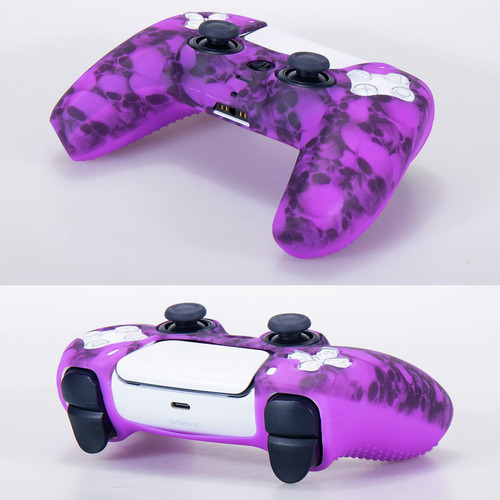 Funda Protectora Silicona Morada Para Control Ps5 Dualsense