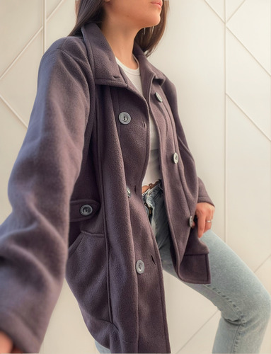 Saco Tapado Polar De Mujer En Talles Grandes /campera Trench