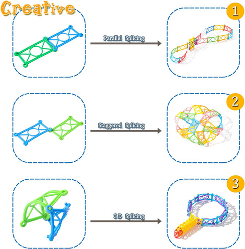 Rainbow Toyfrog Snap-n-twist Bloques De Construcción - 27...