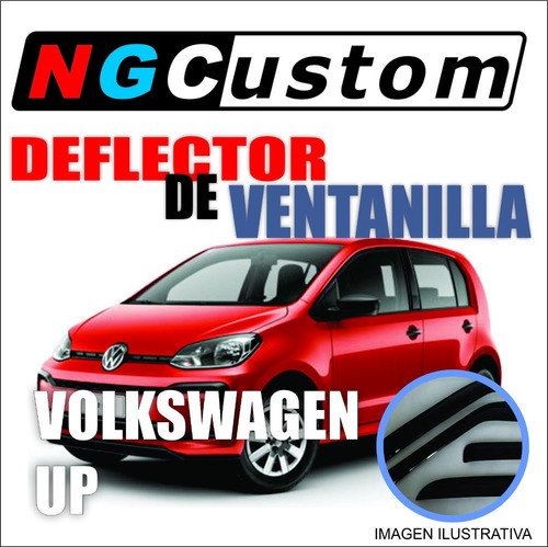 Deflector De Ventanilla Volkswagen Up X 4 Del Y Tras Coliza