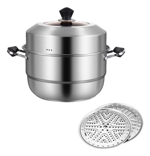 Utensilios De Cocina A Con Asa Para Tapa, Olla A 2 Niveles