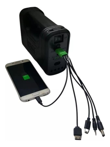 Kit Panel Solar Lámpara Led Portátil Recargable 3 Bombillos